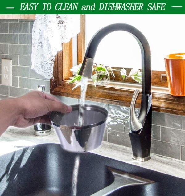 Reusable Coffee Filters 8-12 Cup Permanent Coffee Filters Basket Washable Compatible with Mr. Coffee Black & Decker Coffee Maker Filter Parts - Image 2
