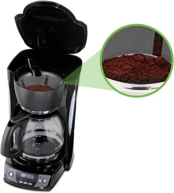 Reusable Coffee Filters 8-12 Cup Permanent Coffee Filters Basket Washable Compatible with Mr. Coffee Black & Decker Coffee Maker Filter Parts - Image 5