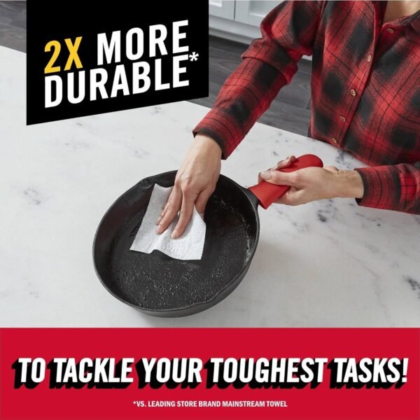 Brawny Pick-A-Size Paper Towels, 6 Double Rolls = 12 Regular Rolls, 2 Sheet Sizes (Half or Full), Strong Paper Towel For Everyday Use - Image 3