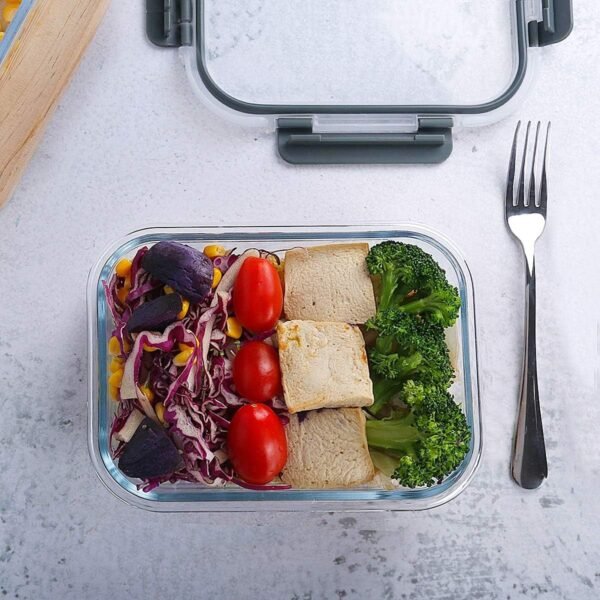 M MCIRCO [5-Packs, 36 Oz Glass Meal Prep Containers with Snap Locking Lids Glass Food Containers,Airtight Lunch Container,Microwave, Oven, Freezer and Dishwasher (4.5 Cup) - Image 6