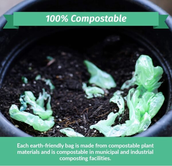 Reli. Compostable 13 Gallon Trash Bags | 75 Count | ASTM D6400 | Green | Eco-Friendly | For Compost - Image 2