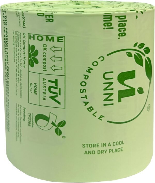 UNNI Compostable 4 Gallon Garbage Bags, 100 Bags Per Roll, Certified Biodegradable, Plant-Based, Ethical Choice for Environment - Image 5