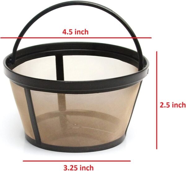 GOLDTONE Reusable 8-12 Cup Basket Coffee Filter fits Black and Decker Makers and Brewers, Replaces your Paper Coffee Filters, BPA-Free - Image 2