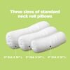 Bean Products Neck Roll Organic Kapok Pillow + Natural Org Case - 4" x 12" - Organic Cotton Zippered Shell - Made in USA - Image 4