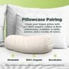 Bean Products Neck Roll Organic Kapok Pillow + Natural Org Case - 4" x 12" - Organic Cotton Zippered Shell - Made in USA - Image 5