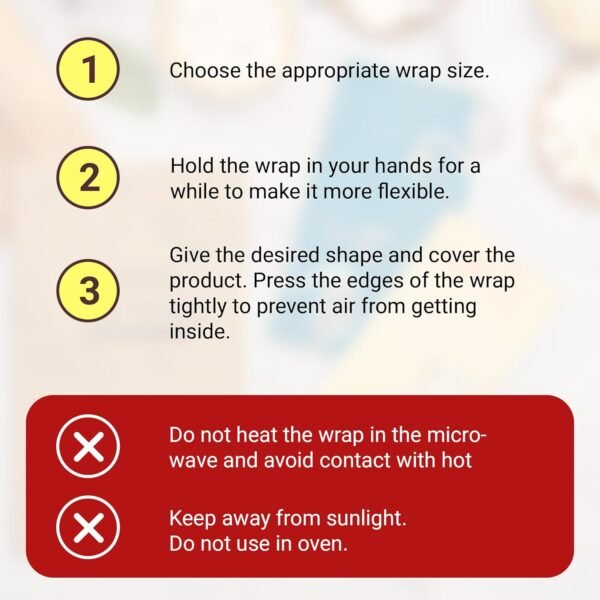 EZGOODZ Reusable Beeswax Food Wraps S, M, L. Pack of 3 Organic Reusable Beeswax Wrap with Animal Print. Washable Bee Wax Paper Food Wrap for Sandwiches, Bowls. Sturdy Beeswax Wraps for Food Reusable - Image 8
