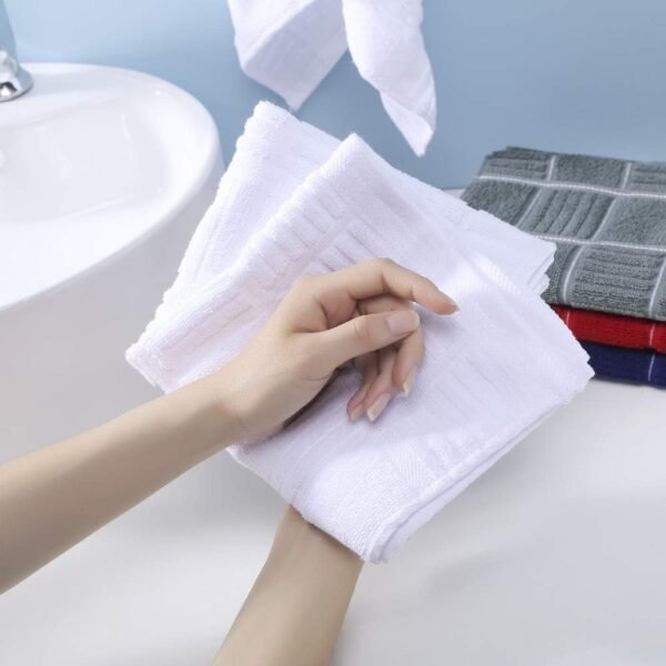 anyi 100% Cotton Gray Kitchen Towels, Absorbent Dish Towels with Hanging Loop, Soft Kitchen Hand Towels for Washing, Drying Dishes - Image 6