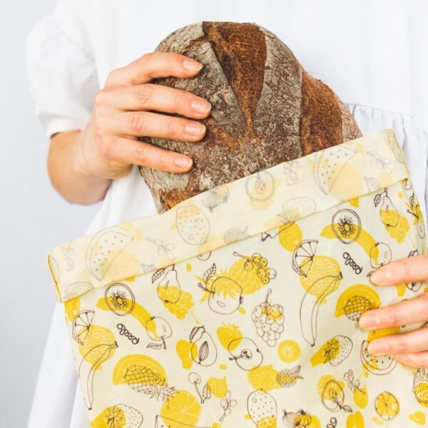 PEELO Beeswax Food Wrap Bag, Bee Wrap Sustainable Food Storage Wraps, Beeswax Bags Reusable, Beeswax Wraps for Food Reusable, Botanica Design, XXL - Image 9