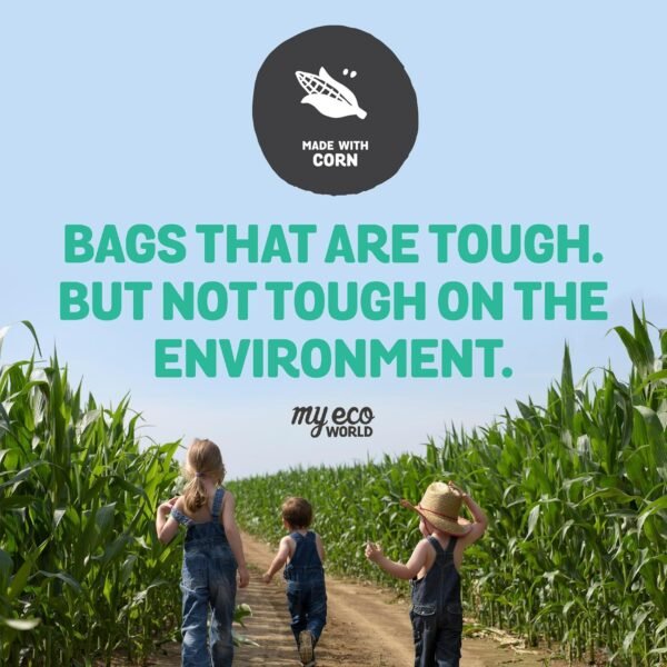 Compostable Food Waste Bag - 48 Count - 100% BPI Certified Compostable - AS5810 & EN13432 Compliant - Large - 13 Gallon - Super Strong - Leak Proof - Unscented - Easy to Open - Kitchen Bag - Image 8