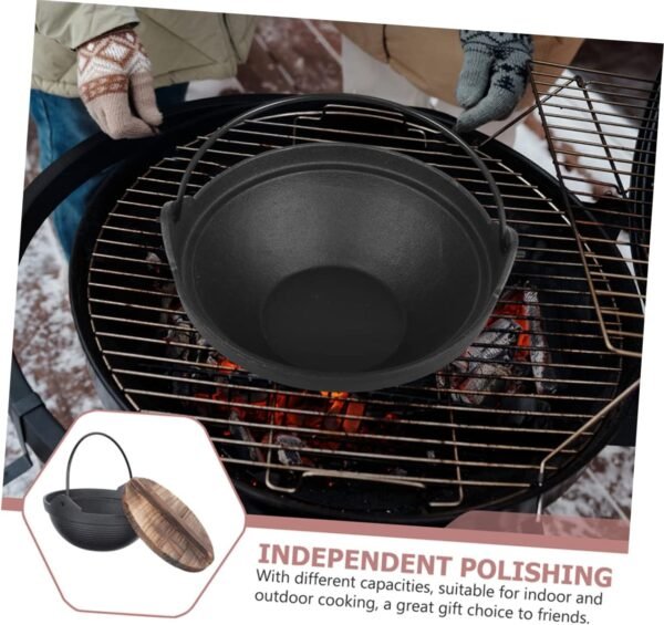 Japanese Sukiyaki Pots Pasta Pot with Strainer All Stock Pot Cauldron Cookware Lid Tea Infuser Stovetop Casserole Dishes Non Large Saucepan Camp Knife Saucepan with Handle Wok Iron - Image 6