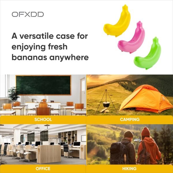 Banana Case - Plastic Banana Holder for Lunch Boxes - Reusable Banana Keeper Cap - Banana Container Storage for Picnic, Camping, Keep Fresh, 6 Pcs - Image 4