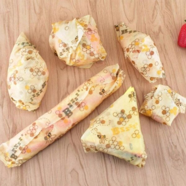 Reusable Beeswax Wrap 13'' x 40'' Food Wrappers Cotton Bread Sandwich Wrapper for Kitchen Storage Gifts with Cute Patterns (Honey) - Image 7