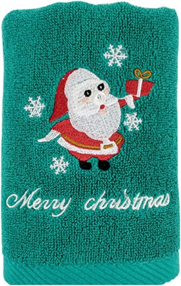 Christmas Kitchen Towels Christmas Decorative Hand Towels Soft and Absorbent Dish Towels Set Cotton Wash Basin Towels for Drying Cleaning Bathroom Decorations for Kids Lavender (Green #5, A)