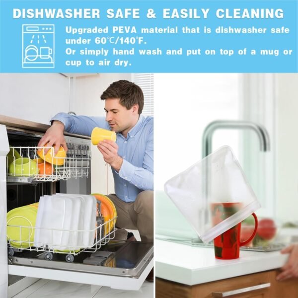 12 Pack Reusable Food Storage Bags Dishwasher Safe, Silicone Extra Thick Leak-proof Reusable Freezer Bags for Candy, Snack, Cereal, Travel Items, Home Organization - Image 3