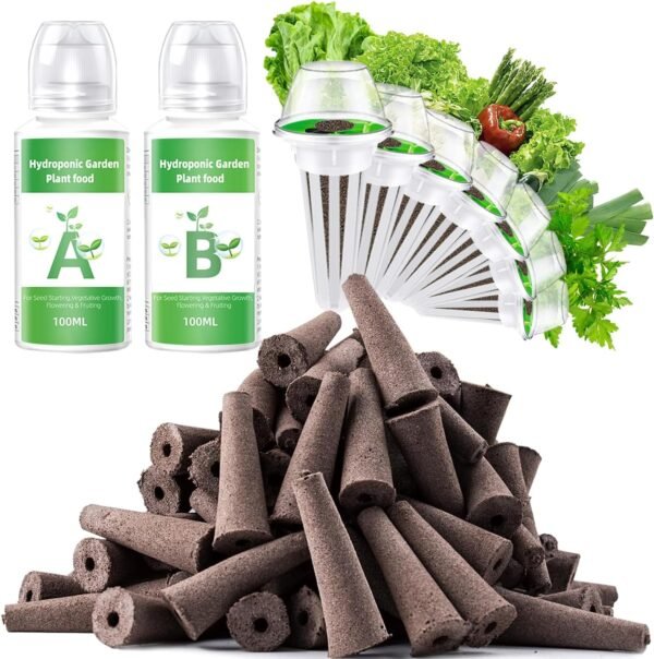 100 Pack Grow Sponges, Seed Pods Replacement Root Growth Sponges for Hydroponics, Seed Starter Pods Hydroponic Sponges Compatible with Aero Garden