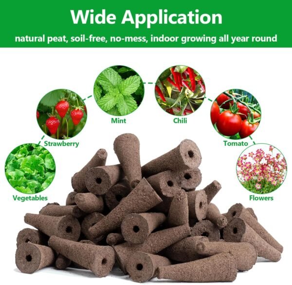 100 Pack Grow Sponges, Seed Pods Replacement Root Growth Sponges for Hydroponics, Seed Starter Pods Hydroponic Sponges Compatible with Aero Garden - Image 5