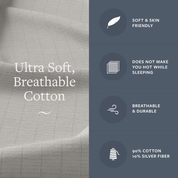 GroundLuxe Flat Queen Grounding Sheet in Beige - Image 2