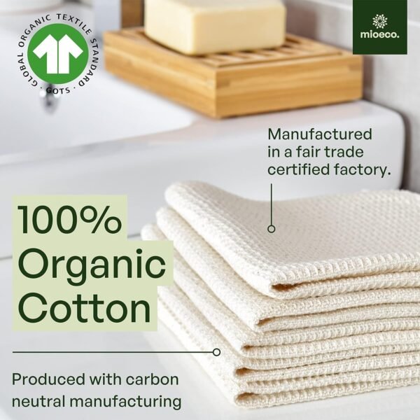 20 Pack Reusable Paper Towels Washable - Nature Friendly - Organic Cotton Alternative - Thick, Strong, Paperless Kitchen Dish Cloths - Reusable Napkins - Dish Towels - Cloth Napkin - Kitchen Towels - Image 2