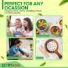 120 PCs Wooden Cutlery set | 6.5" Splinter Free Compostable Utensils, Biodegradable, Eco-Friendly | 100% All - Natural Bamboo Utensils for Outdoor, Party & More - Disposable Bamboo cutlery - Image 7