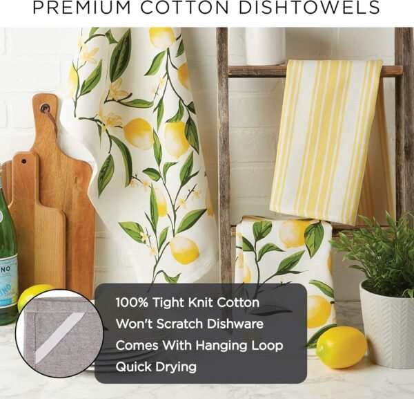 DII Decorative Thanksgiving Kitchen Towels Absorbent Cotton Fall Dish Towel Set, Dish Towel Set, 18x28, Gather, 2 Count - Image 7
