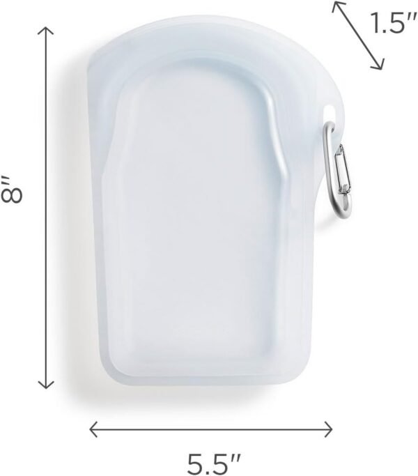Stasher Premium Silicone Reusable Food Storage Go Bag, Black | Microwave, Sous Vide, Dishwasher, Oven and Freezer Safe | BPA Free, Leak-free, Eco-friendly, 18 Oz - Image 5