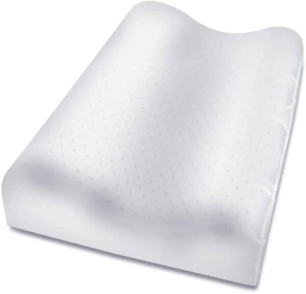 Turmerry Green Natural Organic Latex Contour Pillow - Standard Pillow- Firm Density - Neck Pain Relief, Pillow for Neck and Shoulder Pain, Neck Pain Pillow, Side Sleeper Pillow, Cervical Pillow - Image 2