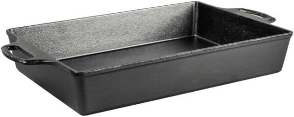 Lodge 9"x13" Cast Iron Casserole, Black - Image 2