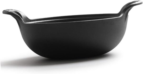 Outdoor Cast Frying Pans Chafing Dish Griddle Pan Fondue Pot Deep Frying Pan Camping Cookware Practical Stockpot Frying Cooking Pot Camping Pot Black - Image 3