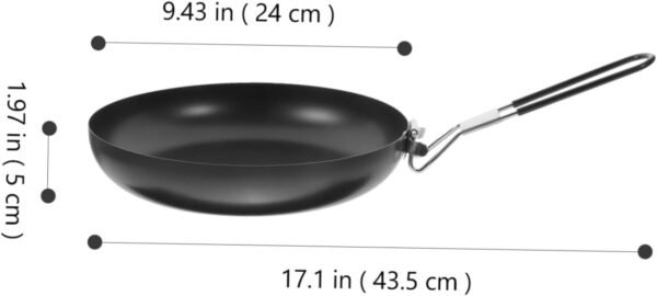 Camping Pan Wok Griddle Plate Camping Frying Pan Nonstick Cooker Grill Pan Frying Pans Curry Pan Titanium Frying Pan Camping Kettle Monkey Cooking Pans Baking Dishes Iron - Image 5