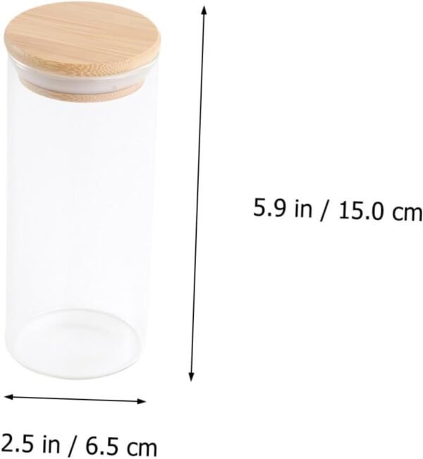 Ciieeo 2pcs Sealed Jar Mason Jar Food Jar Kitchen Canisters Sealed Food Canisters Coffee Bean Storage Jar Candy Containers Clear Containers Cookie Containers with Lids Tea Tins Can Glass - Image 2