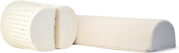 Turmerry Green Natural Organic Latex Half Moon Knee Pillow for Sleeping on Back - GOLS Certified Organic Latex Foam - Medium Firmness - Bolster Body Pillow - Ideal Under The Knee Pillows for Sleeping - Image 9