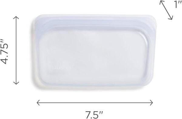 Stasher Platinum Silicone Food Grade Reusable Storage Bag, Clear (Snack) | Reduce Single-Use Plastic | Cook, Store, Sous Vide, or Freeze | Leakproof, Dishwasher-Safe, Eco-friendly | 12 Oz - Image 5