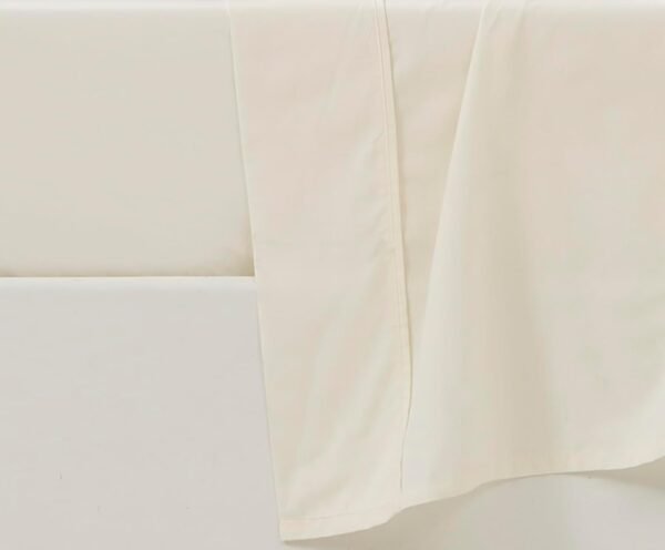 Linen Closet Luxury Cotton 300 Thread Count Organic Cotton 4-Piece Sheet Set, King, Fresh Ivory - Image 7
