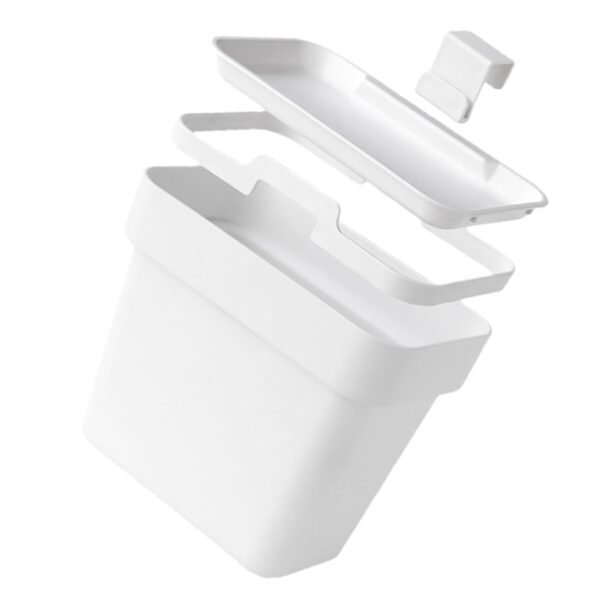 TIDTALEO Kitchen Trash Can Storage Hanging Basket Airtight Countertop Compost Bin Kitchen Simple Kitchen Garbage Bin Kitchen Compost Bin Trash Can for Bathroom Rv Trash Can Pp White