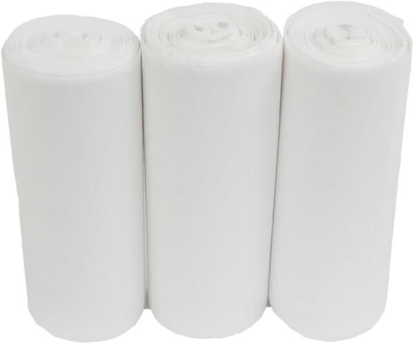 Biodegradable 8 Gallon Garbage Bags, Compostable Unscented Medium Ultra Strong Trash bags, White, 90 Count, Office, household, Kitchen Trash Bags