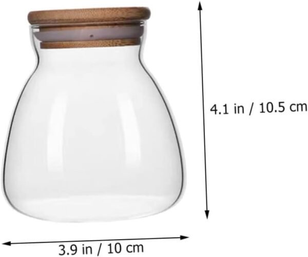 MAGICLULU 2pcs Storage Jar Snack Air Household Dispenser Tap Syrup Biscuit Flasks Lid Lemonade Sweets Beverage Food Storage Containers Keeper Reusable Sugar Holder Filled Borosilicate Glass - Image 6