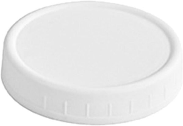 Cheese Storage Bags Plastic Mason Jar Lids Colored Mason Jar Caps Compatible for Wide Mason Reusable Storage Pouches (White, One Size)