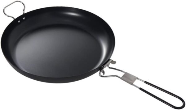 1pc Camping Pan Ramekins Frypan Frying Pan Lid Portable Camping Grill Cookware Boil Nonstick Frying Pan Skillet Grill Pan Cooking Fry Pan Induction Hob Pan Outdoor Iron