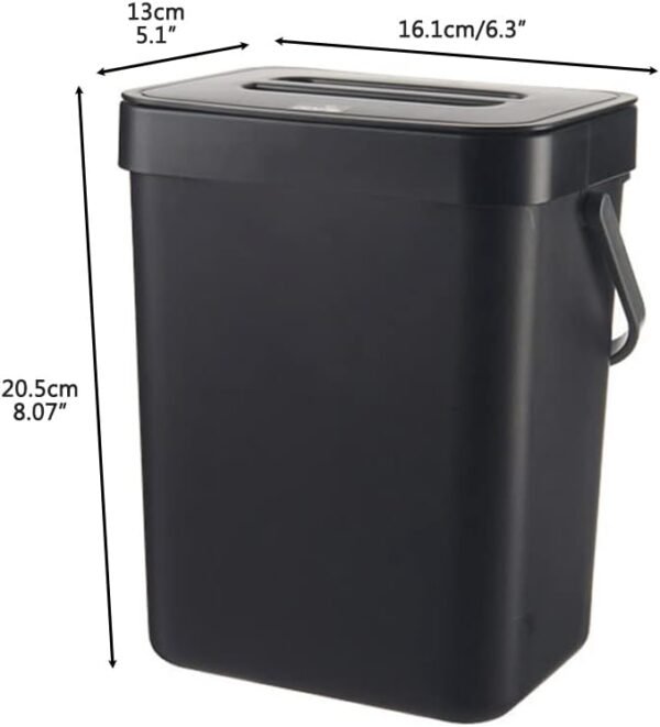 3L Small Kitchen Compost Bin Kitchen Waste Bin Household Countertop Container with Lid for Rubbish Composter (2) - Image 5