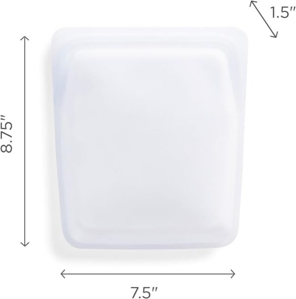 Stasher Premium Silicone Reusable Food Storage Quart Bag, Clear | Microwave, Sous Vide, Dishwasher, Oven and Freezer Safe | BPA Free, Leak-free, Eco-friendly, 64 Oz - Image 6