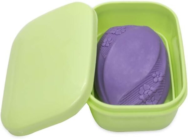 Soap Dish Soap Box Soap Holder 2 Pack Soap Container for Shower, Waterproof Portable Soap Case Tray for Traveling, Car, Home, Outdoor, Camping, Gym,Light Green - Image 4