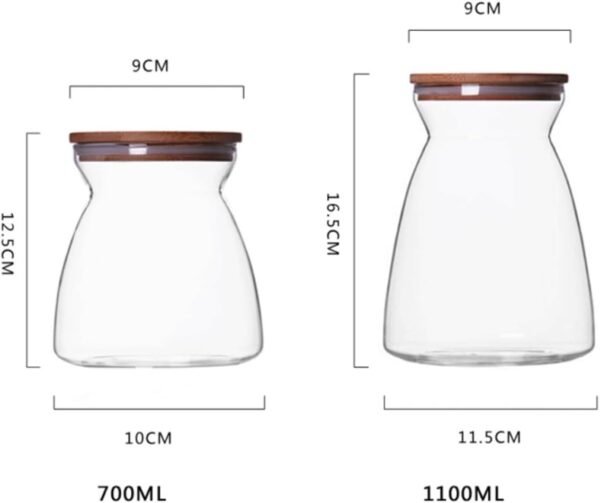 Sealed Canisters Jars Airtight Candy Sugar Bowls with Lid Bin Dinnerware Cookie Jar Food Containers with Lids Clear Snack Electric Food Storage Containers Flour Container Wooden - Image 4