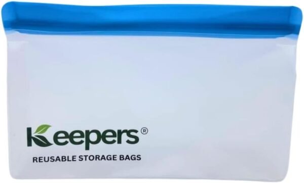 Keepers Reusable Food Storage Bags - BPA-Free, Leakproof, Freezer & Dishwasher Safe - Eco-Friendly Sandwich, Snack & Meal Prep Bags for Kitchen & Travel (Set of 9) - Image 4