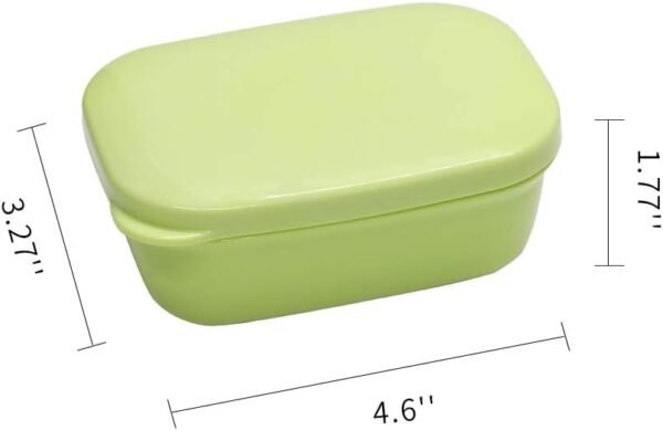 Soap Dish Soap Box Soap Holder 2 Pack Soap Container for Shower, Waterproof Portable Soap Case Tray for Traveling, Car, Home, Outdoor, Camping, Gym,Light Green - Image 3