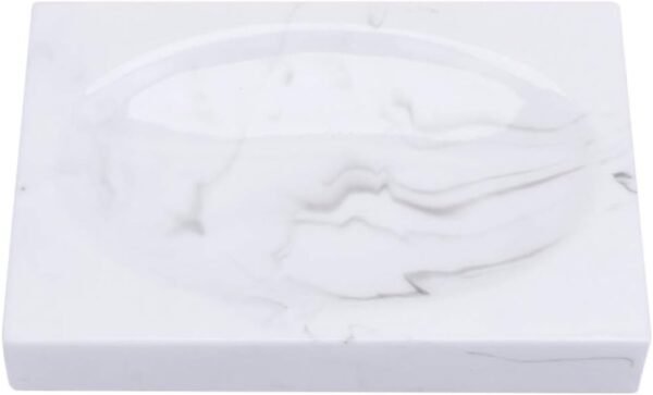 Healifty Soap Dish Holder 1pc Box Bandejas Decorativas Decorative Serving Tray Bathtub Trays Portable Bath Decorative Tray Resin Tray Drying Rack Travel White Soap Bar Soap Holder - Image 7