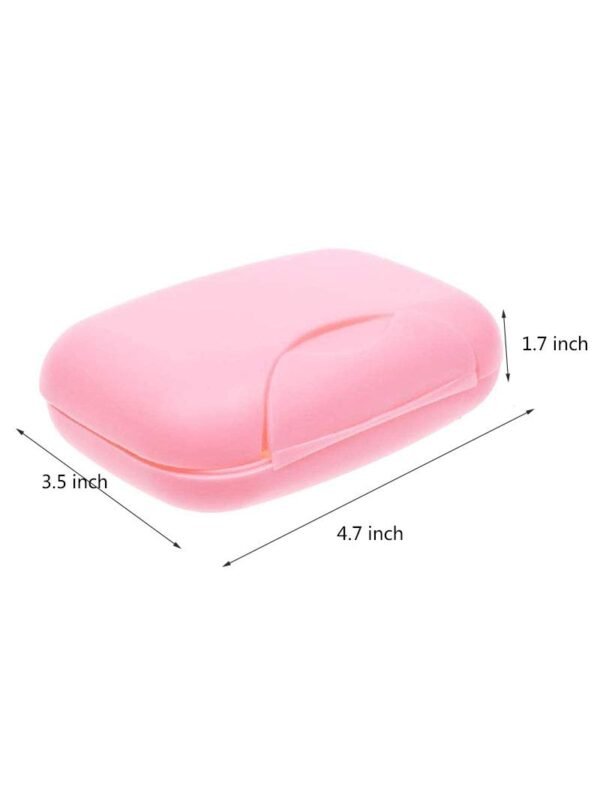 2pcs Travel soap case bar soap Holder Portable Leak Proof soap Box (pink) - Image 5