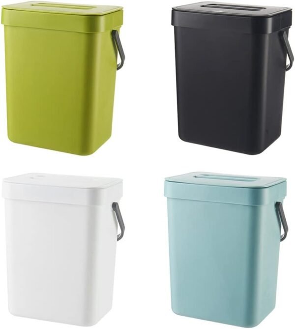 3L Small Kitchen Compost Bin Kitchen Waste Bin Household Countertop Container with Lid for Rubbish Composter (2) - Image 3