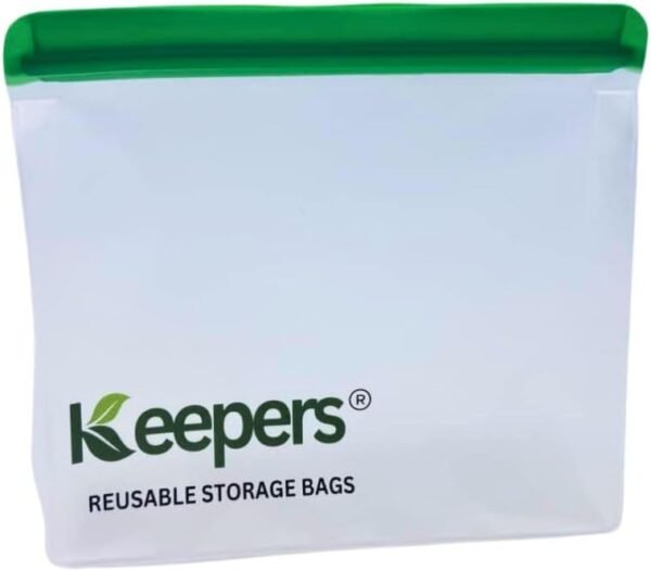 Keepers Reusable Food Storage Bags - BPA-Free, Leakproof, Freezer & Dishwasher Safe - Eco-Friendly Sandwich, Snack & Meal Prep Bags for Kitchen & Travel (Set of 9) - Image 3