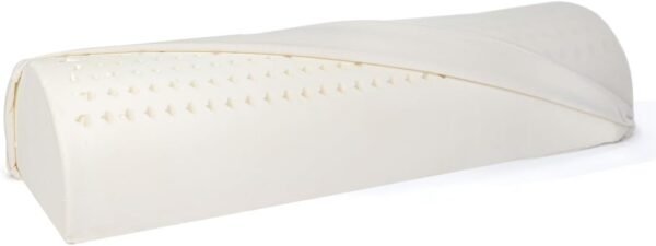Turmerry Green Natural Organic Latex Half Moon Knee Pillow for Sleeping on Back - GOLS Certified Organic Latex Foam - Medium Firmness - Bolster Body Pillow - Ideal Under The Knee Pillows for Sleeping