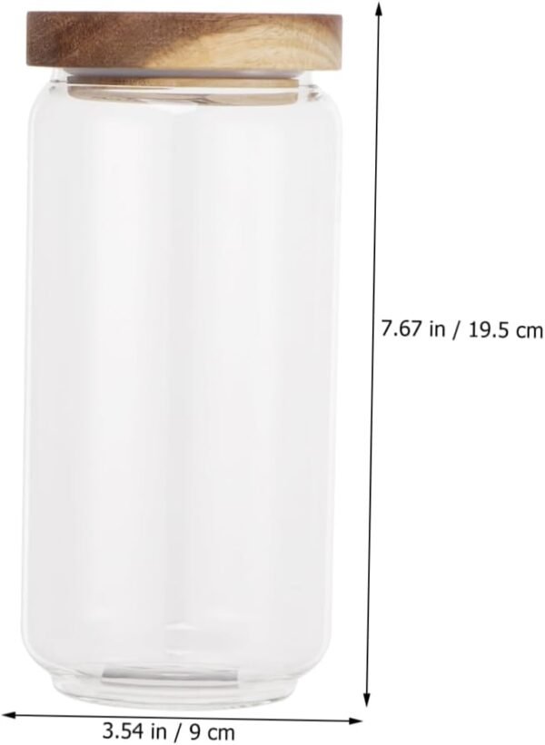 Grain Container Basket Bar Bell Jar Clear Candy Containers Mason Jar Lids Cereal Keeper Can Storage Jars with Clamp Lids Containers with Lids Containers for Food Candy Jar - Image 3